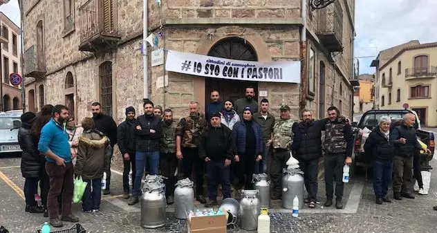 A Samugheo i pastori regalano il latte alla popolazione. FOTO E VIDEO