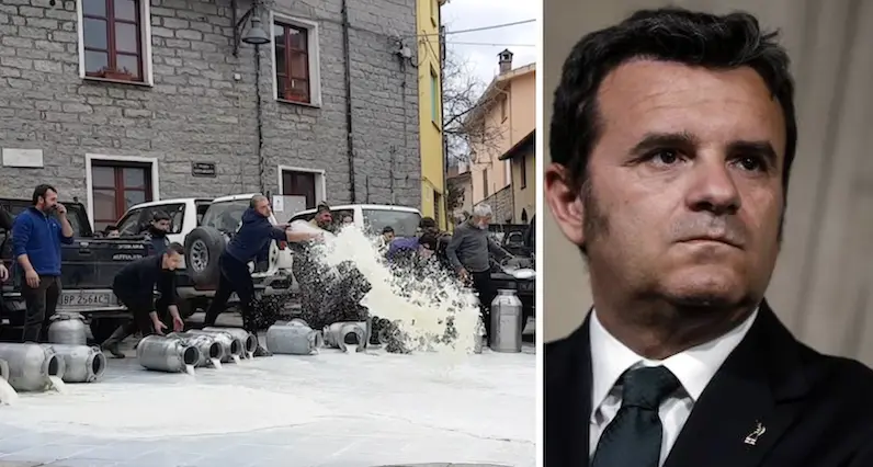 Protesta dei pastori. Il ministro Centinaio: “Adesso basta! Politica assente? Accuse false”