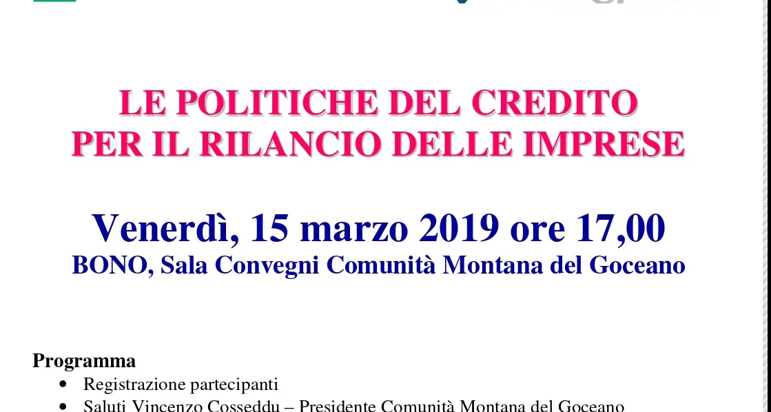 Un credito alle aziende per far ripartire il Goceano