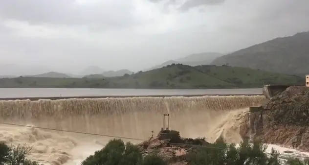 Maltempo: preallarme per l'esondazione della diga a Torpè