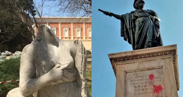 A Cagliari mozione per restaurare le statue deturpate nel 2019