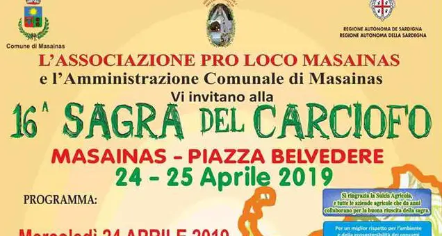 Il 24 e 25 aprile la sedicesima sagra del carciofo