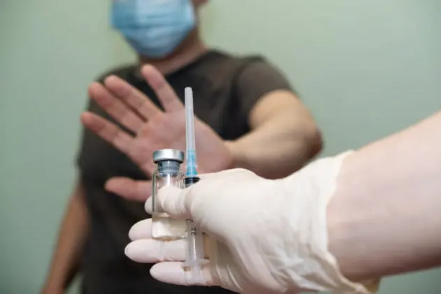 the patient does not agree to put the vaccine, vaccination. anti-vaccination