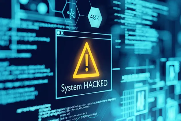 A computer popup box screen warning of a system being hacked, compromised software enviroment. 3D illustration.