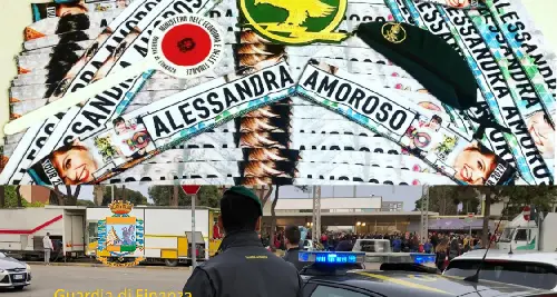 Al concerto di Alessandra Amoroso con i gadget e accessori contraffatti. Denunciato dai Finanzieri