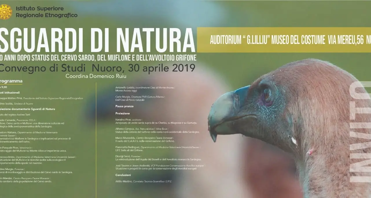 “Sguardi di Natura – Vent’anni dopo”, martedì 30 aprile un convegno all’auditorium Lilliu