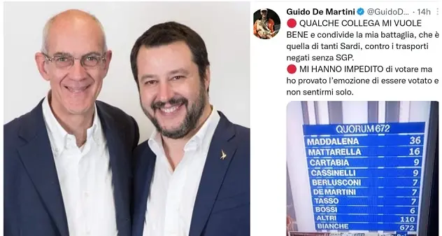 Quirinale. De Martini senza sgp non può votare, prende gli stessi voti di Berlusconi
