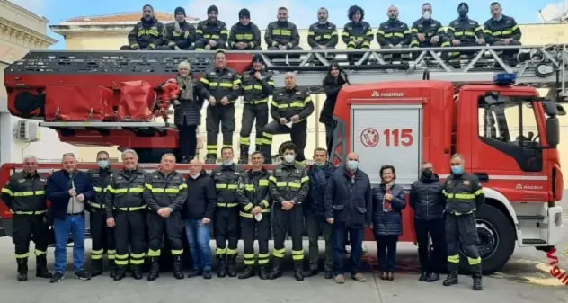 Olbia. Ispettore antincendio vvf Giampiero Budroni va in pensione