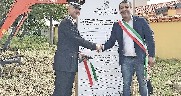 Caserma dei Carabinieri, posa della prima pietra e via ufficiale al cantiere