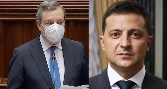 Frecciatina al veleno di Zelensky contro Draghi: “Sposterò l'agenda bellica per parlare con lui”