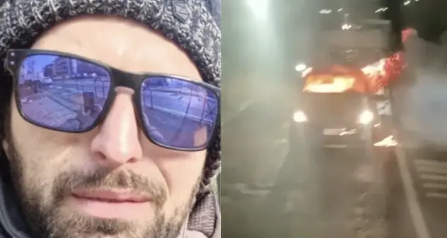 Papà disperato perché non può vedere il suo bambino si dà fuoco