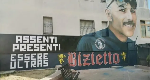 \"Bizietto, sarai sempre nel nostro cuore\". Il bellissimo murale degli Sconvolts per l'amico scomparso