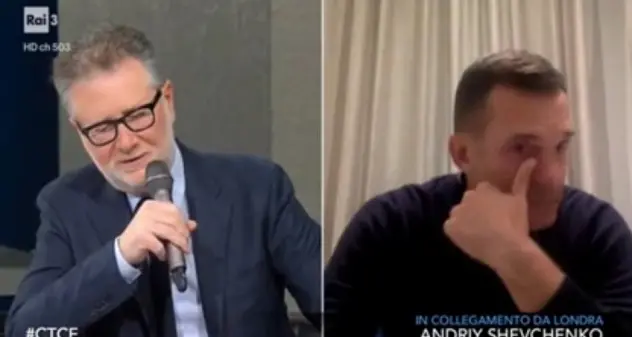 Ucraina, Shevchenko in lacrime da Fazio si appella agli italiani: \"Vi prego, aiutate la mia gente\"