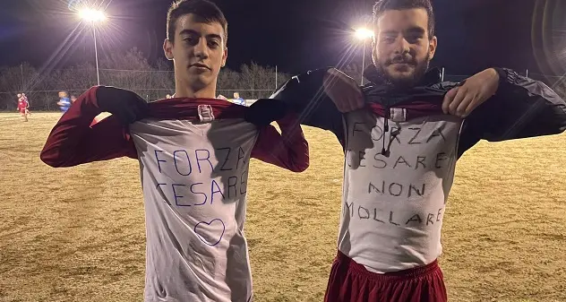 \"Forza Cesare, non mollare!\". Il messaggio del Lodine Calcio per il giovane coinvolto in un incidente