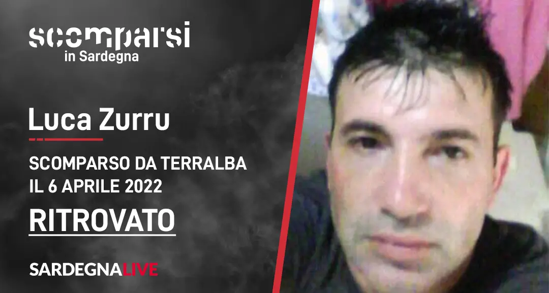 Scomparso da Terralba. Luca Zurru è stato ritrovato