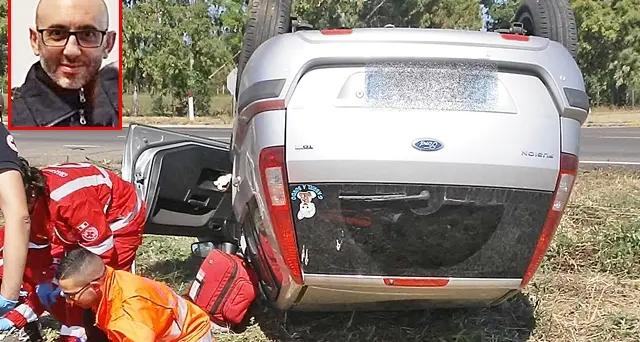 Auto si ribalta, mamma e bambino incastrati nell'abitacolo soccorsi da un Carabiniere