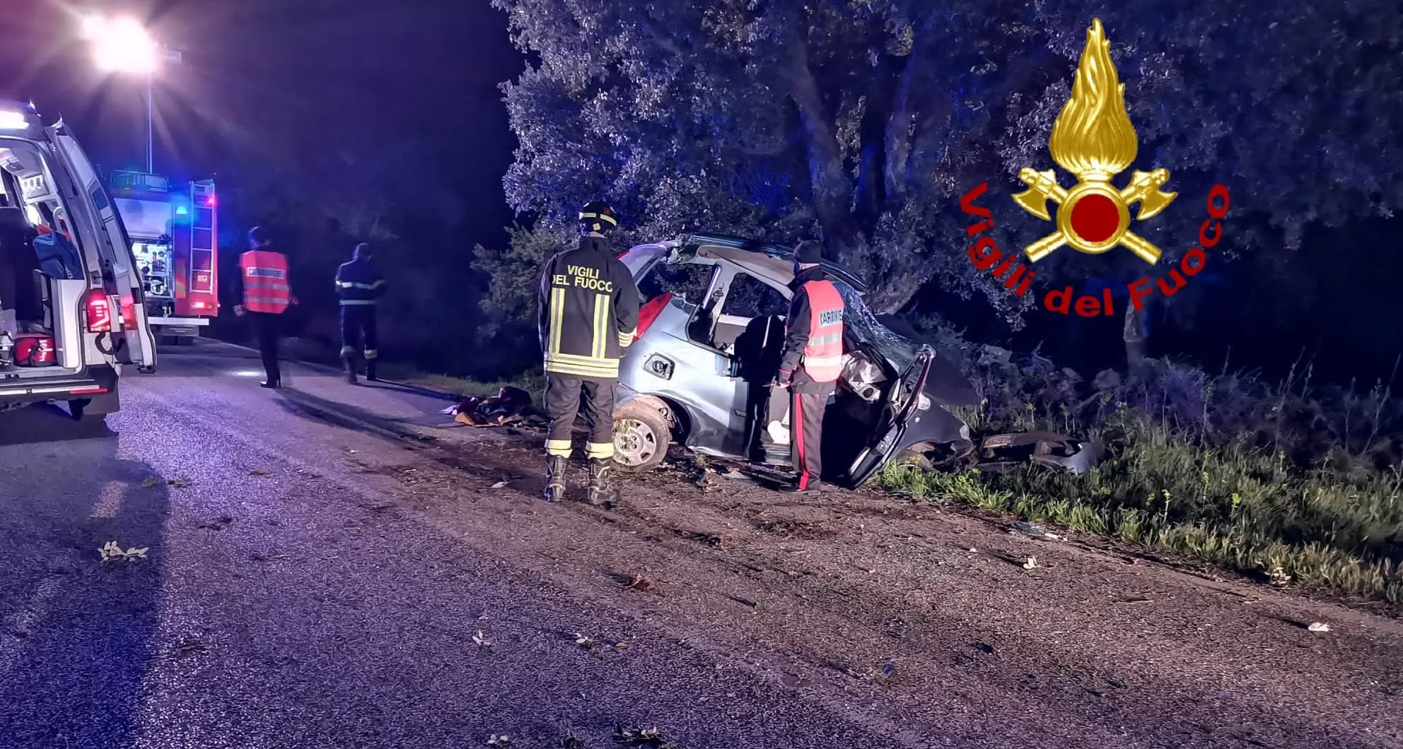 Auto fuori strada sulla SP7 direzione Bitti