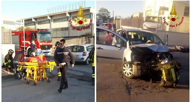 Sassari. Incidente a Predda Niedda: tre auto e quattro persone coinvolte