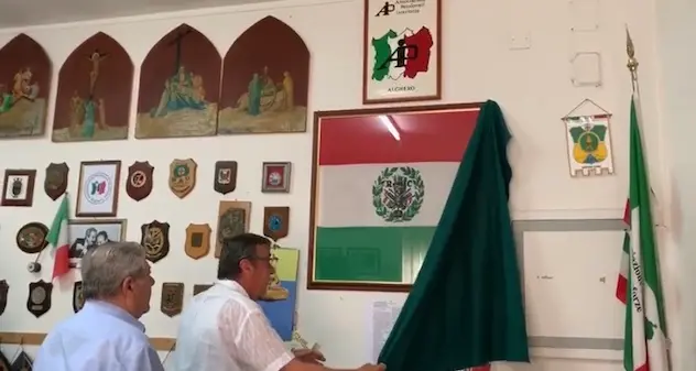 Il tricolore della Repubblica Cispadana all’Associazione pensionati interforze di Alghero