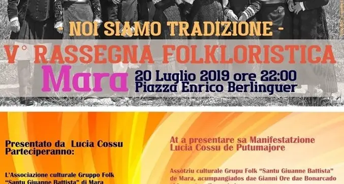 “Noi siamo tradizione”, sabato 20 luglio la quinta rassegna folkloristica