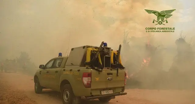 Non si placano gli incendi: in azione anche ieri i mezzi aerei della Forestale