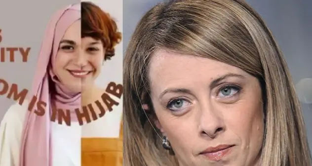 Meloni: “Campagna UE con donna con hijab, dove sono le femministe?”