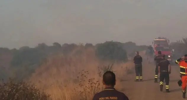 Vasto incendio a Dualchi: fiamme alimentate dal vento di scirocco