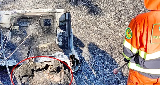 Brutto incendio a Settimo, la foto shock del cagnolino bruciato vivo. I volontari del Vab Sinnai Sarda Ambiente: “Perché l’uomo è così crudele?”
