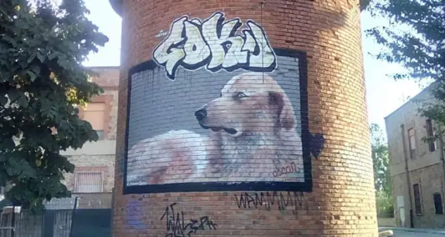 Iglesias. Goku, morto un mese fa, risorge sotto forma di murales