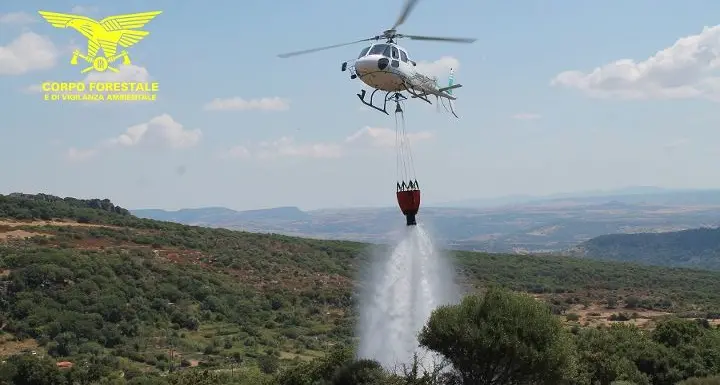 Incendi a Terralba e Osidda, tre elicotteri in azione