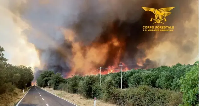 Oggi in Sardegna 18 incendi