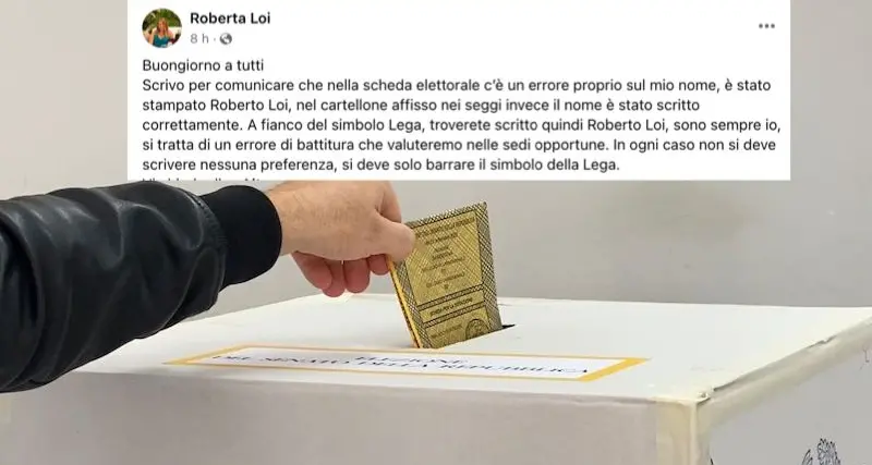 Elezioni. Nella scheda il nome Roberto anziché Roberta. “Errore sul mio nome”