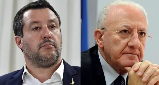 Salvini vs De Luca: \"Spende per i cortei\". La replica: \"Paghi lui con soldi russi\"