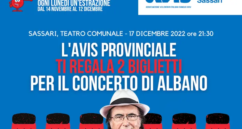 L’Avis Provinciale di Sassari ti porta al concerto di Albano Carrisi