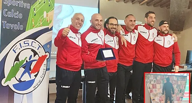Calcio da tavolo, Cagliari è prima nel campionato nazionale a squadre di serie D