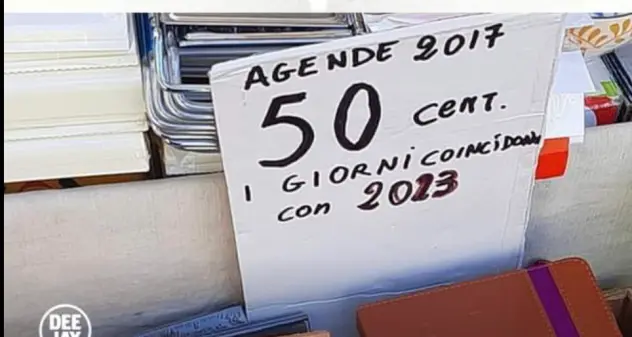 “Agende 2017 a 50 centesimi: i giorni coincidono con quelli del 2023”: non è uno scherzo