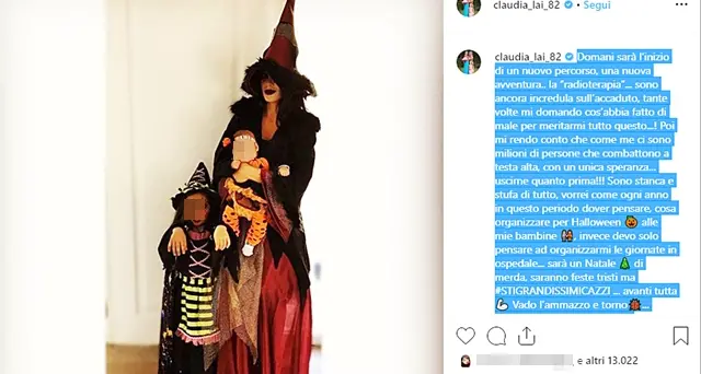 Halloween in casa Nainggolan, la forza di Claudia: “Bambine mie, niente lacrime, recupereremo tutto il tempo perso”