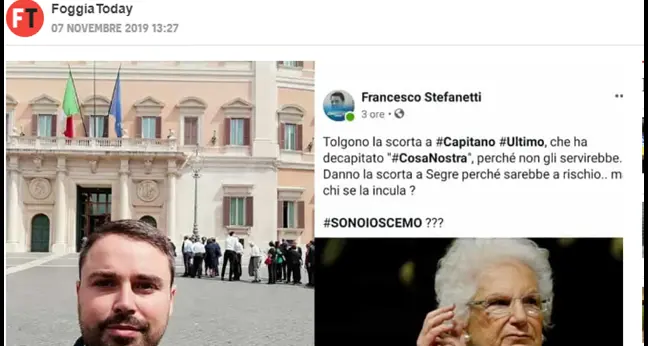 Liliana Segre, frase shock di Francesco Stefanetti (Fratelli d'Italia) a San Severo: \"Ma chi se la inc***?\"