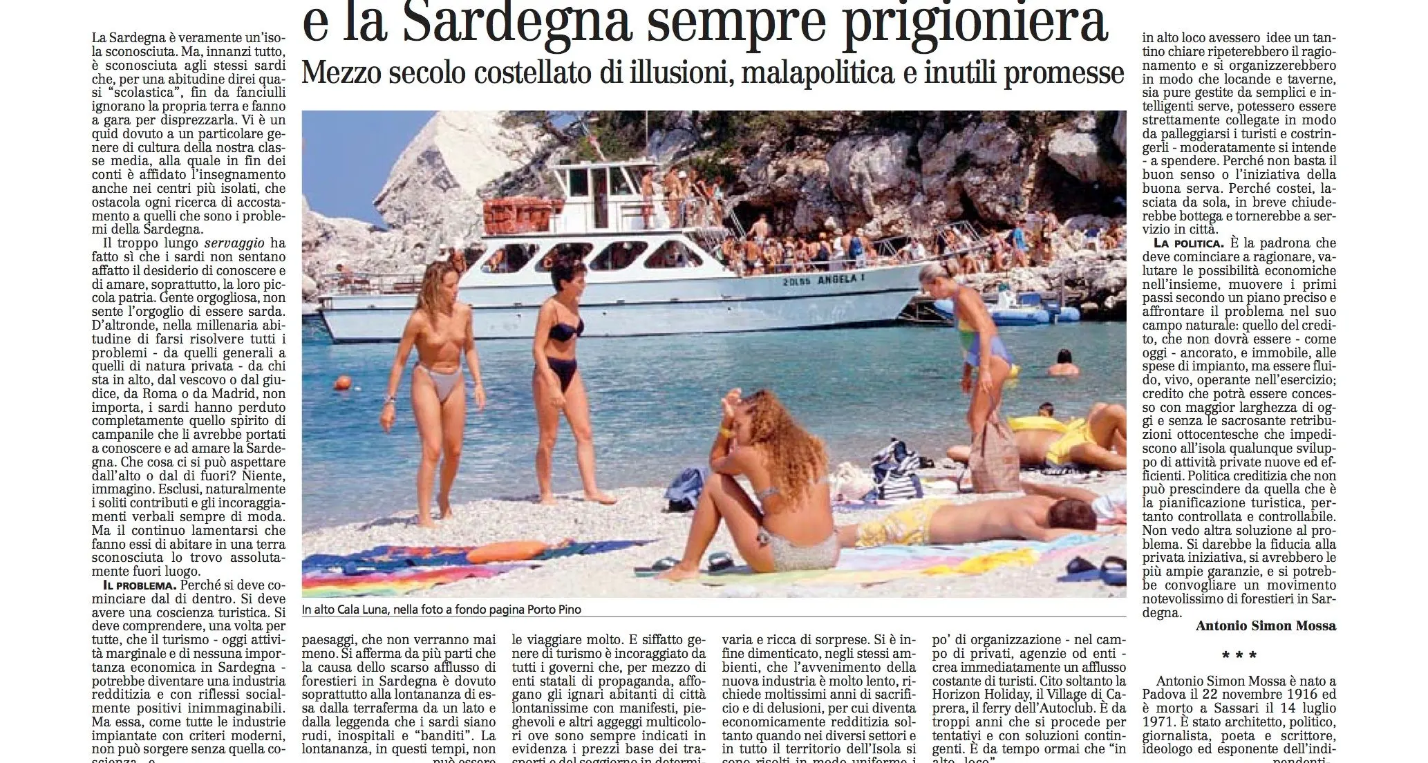 Il miraggio dell'economia turistica e la Sardegna sempre prigioniera