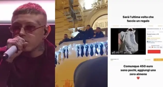 Lazza, la scarpa lanciata a Sanremo è stata venduta a 450 euro