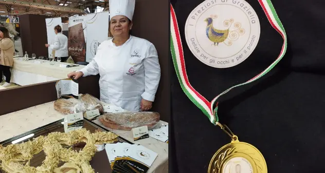 Siniscola. Maria Grazia Frau vince l’oro ai campionati della FIPGC con il pane dedicato agli anziani sardi