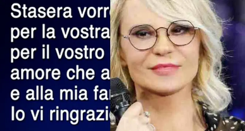 Maria De Filippi scrive al pubblico dopo la scomparsa del marito: \"Vi ringrazio\"