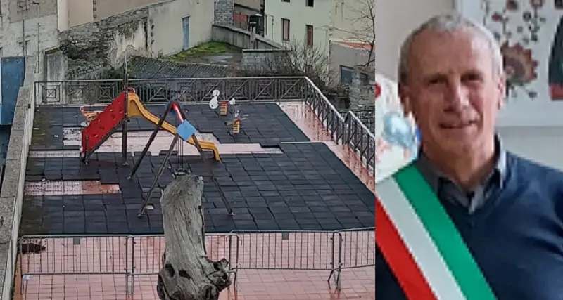 Sarule. Il sindaco Ledda: \"Rubata pavimentazione antitrauma dal parco giochi\"