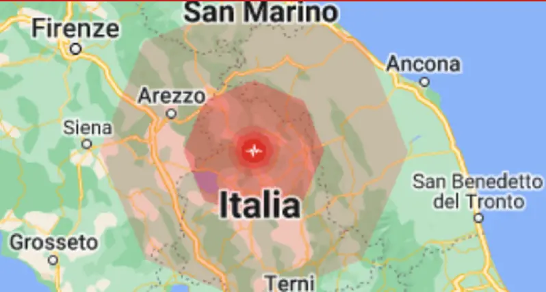 Terremoto a Perugia, magnitudo 4.4