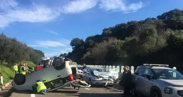 Rallenta per far attraversare un cane: tamponamento sulla SS 131