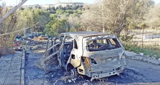 Auto date alle fiamme e cumuli di rifiuti: via Jenner, tra il Brotzu e il Microcitemico, è sempre più ‘terra di nessuno’