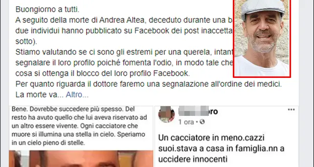 Marco Efisio Pisanu, associazione sarda Caccia Pesca e Tradizione: “Chi semina odio non può restare impunito”