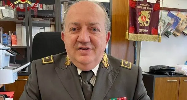 Il comandante dei Vigili del Fuoco di Nuoro, Antonio Giordano, promosso a dirigente superiore