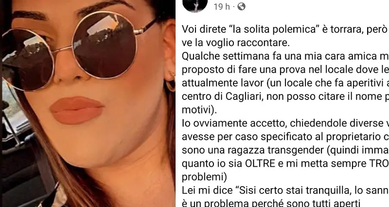 Cagliari, lavoro. \"Scartata perché transgender\", la denuncia di Martina