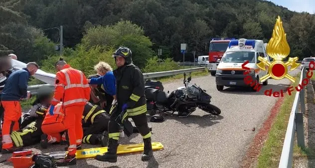 Neoneli. Incidente con la moto, coppia di turisti finisce in ospedale
